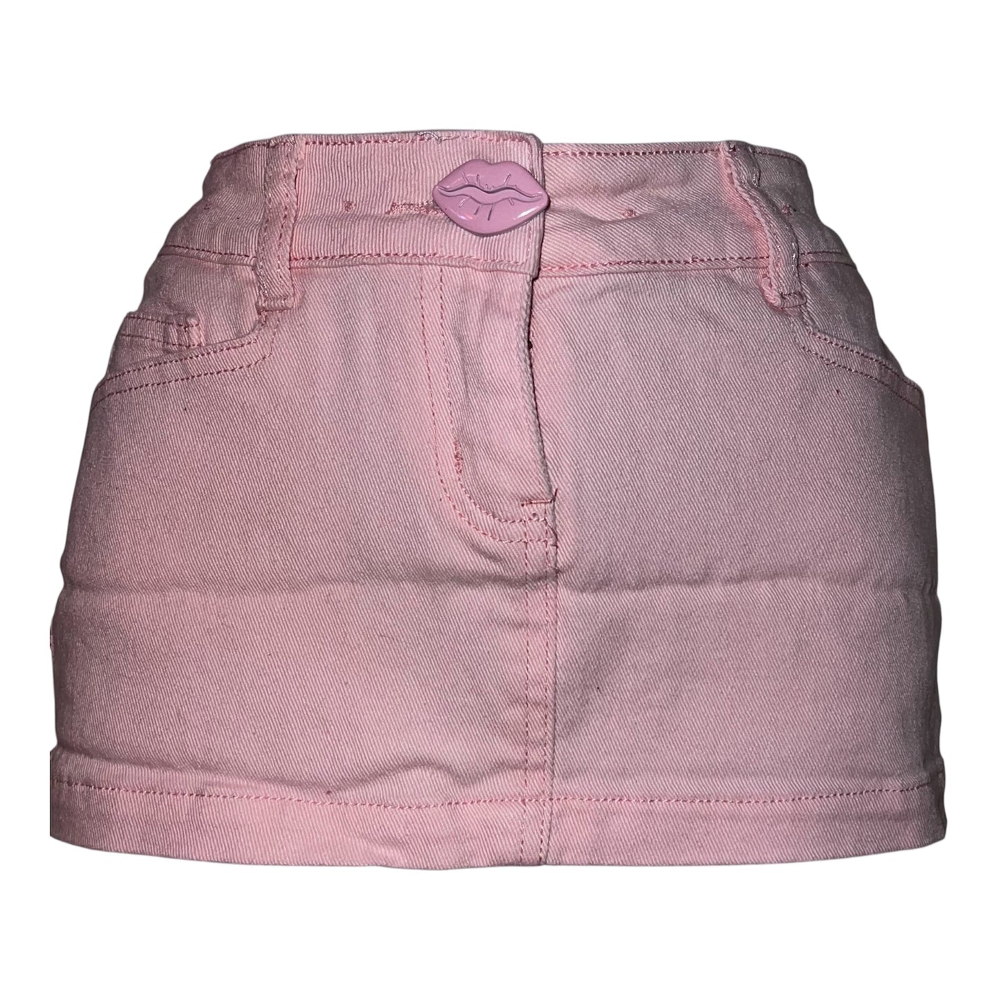 Micro Pink Denim Skirt