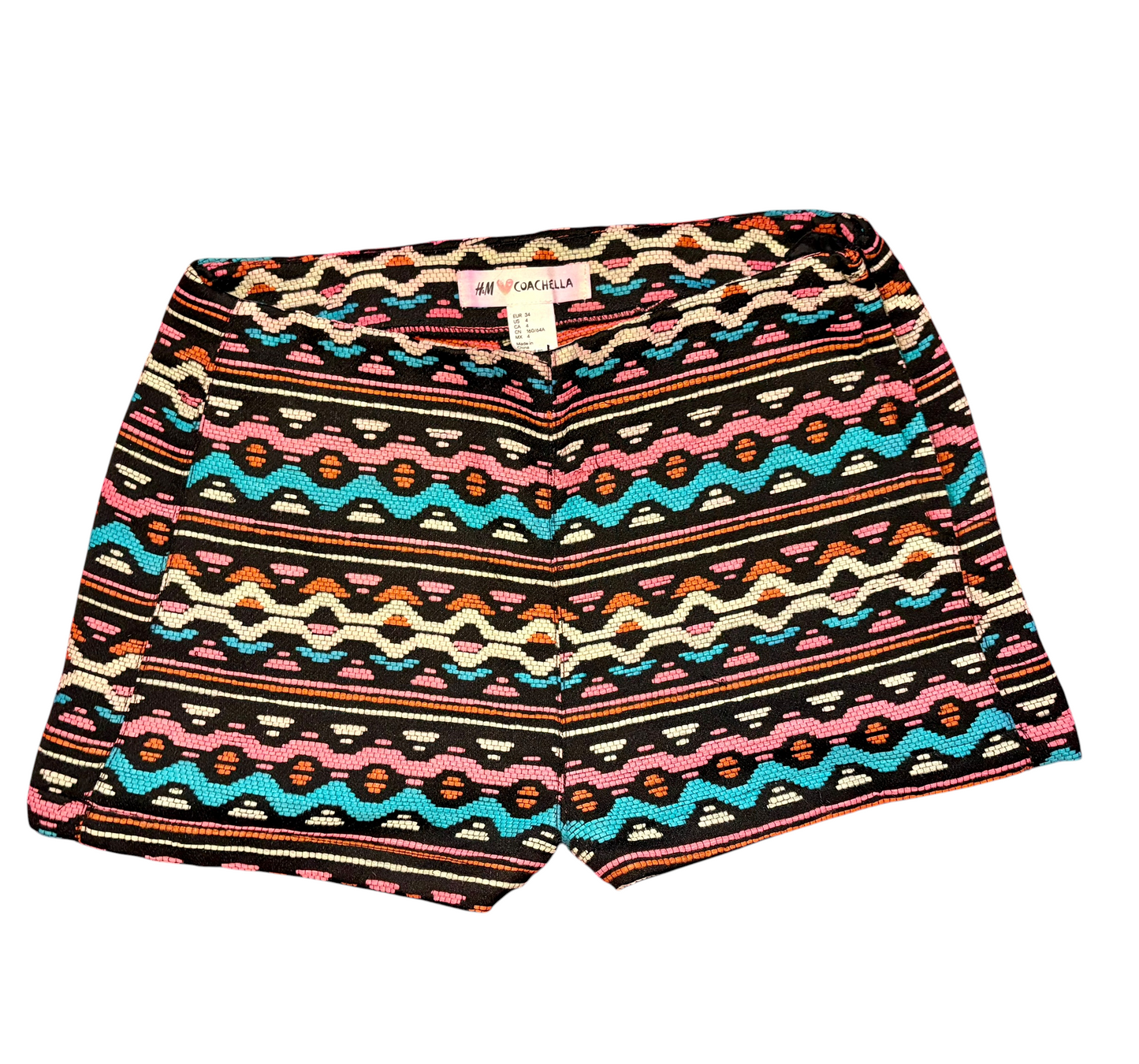 H&MxCoachella Patterned Shorts