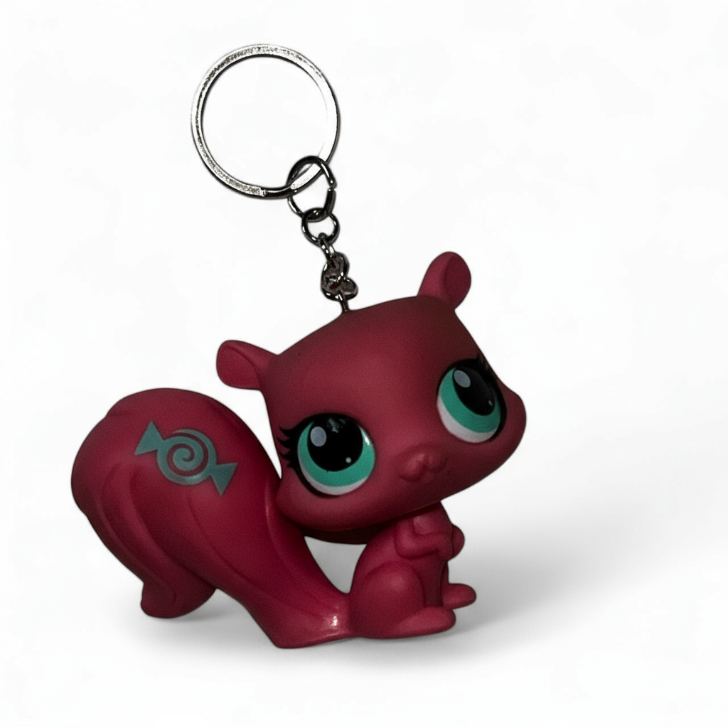Pink Squirrel LPS Keychain