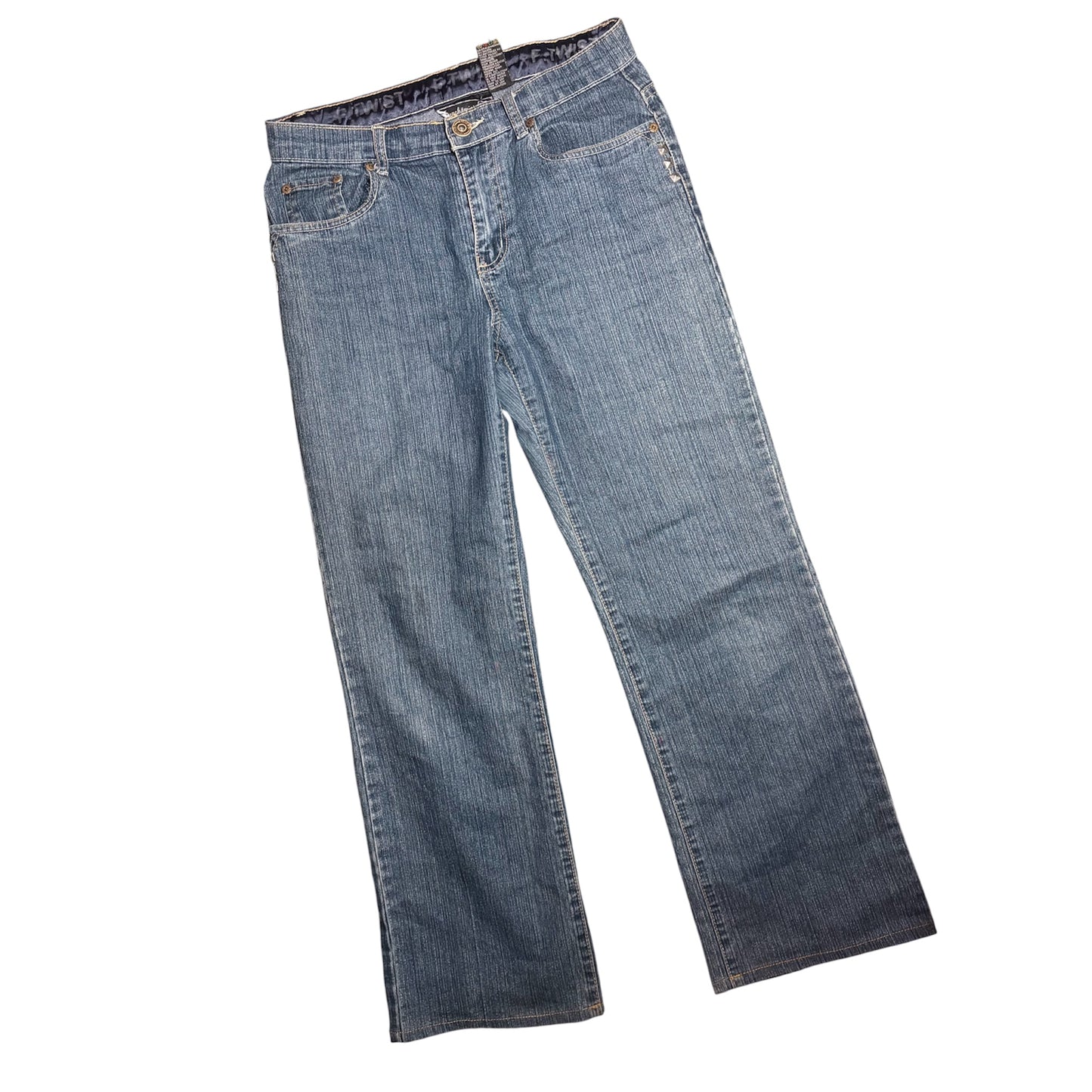 French Twist Pink embroidered boot cut jeans