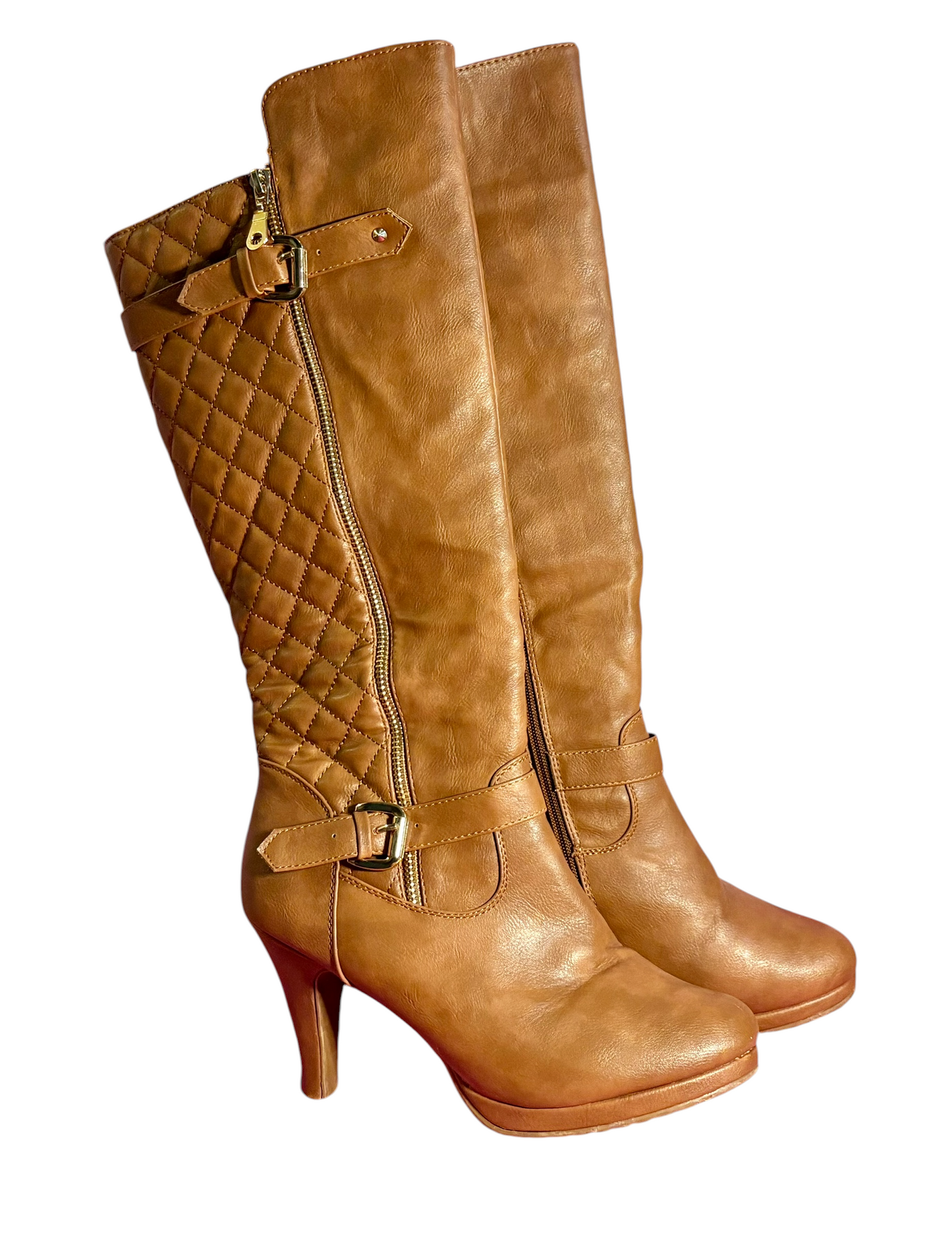 Zip Up High Heel Boots