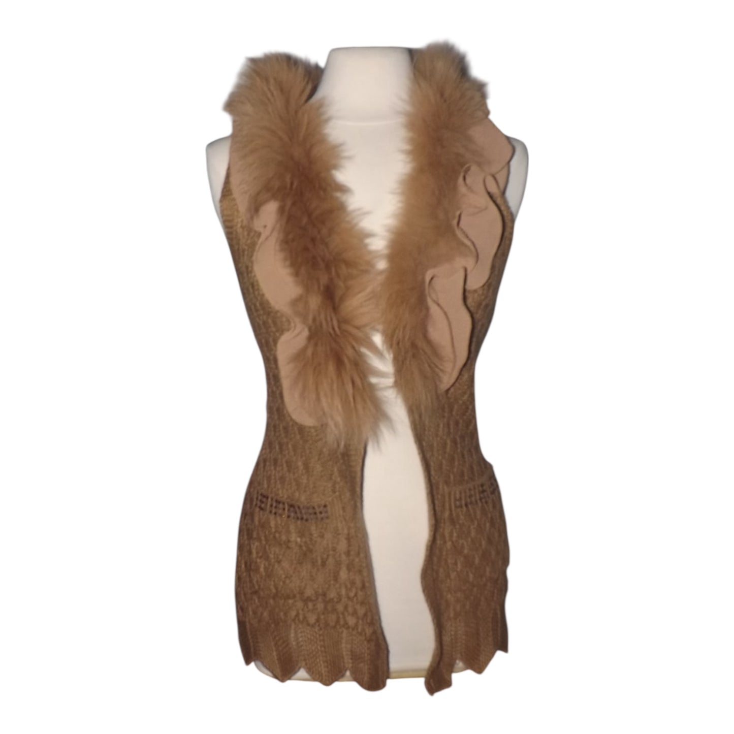 Knit Faux Fur Vest