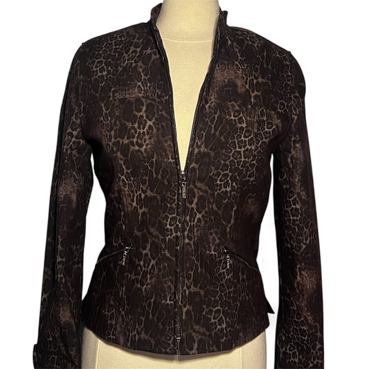 Chic Leopard Print Blazer Jacket