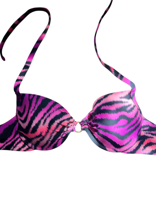 Multi-Coloured Zebra Print Bikini Top