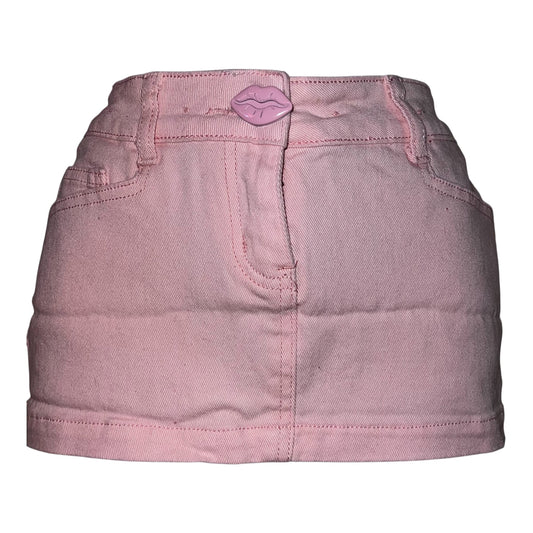 Micro Pink Denim Skirt