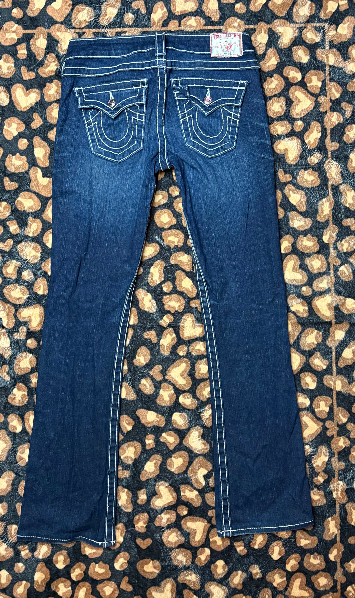 True Religion Gemstone Pocket Bootcut Lowrise Jeans