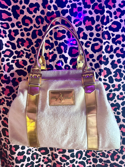 Babyphat White & Gold Satin interior Handbag