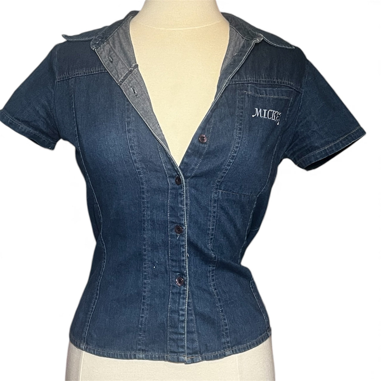 Button Up Denim Disneys “Mickey” Shirt