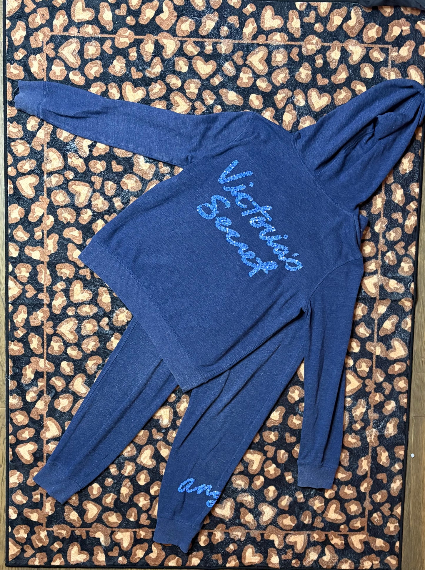 Navy Blue Victorias Secret Angel Sequinned Tracksuit