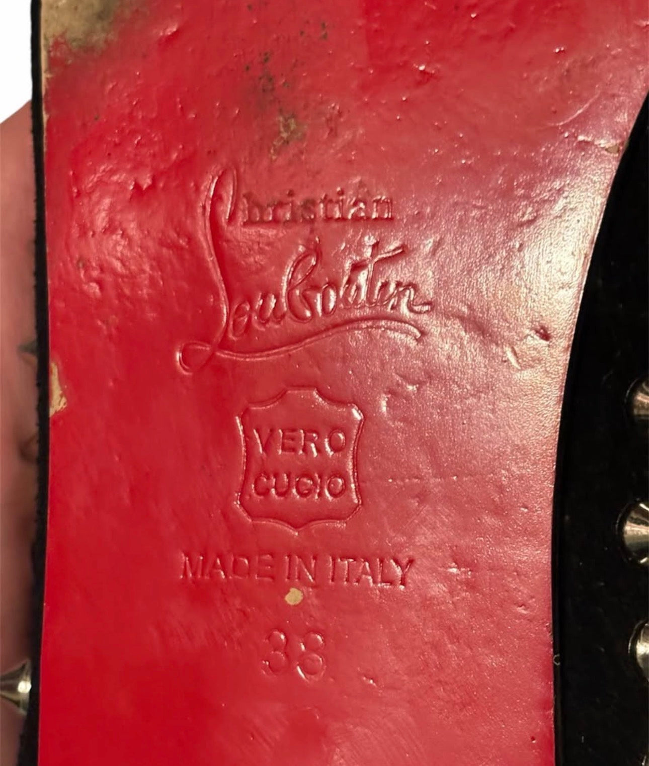 Christian Louboutin Red Bottoms Dandelion Spiked Loafers
