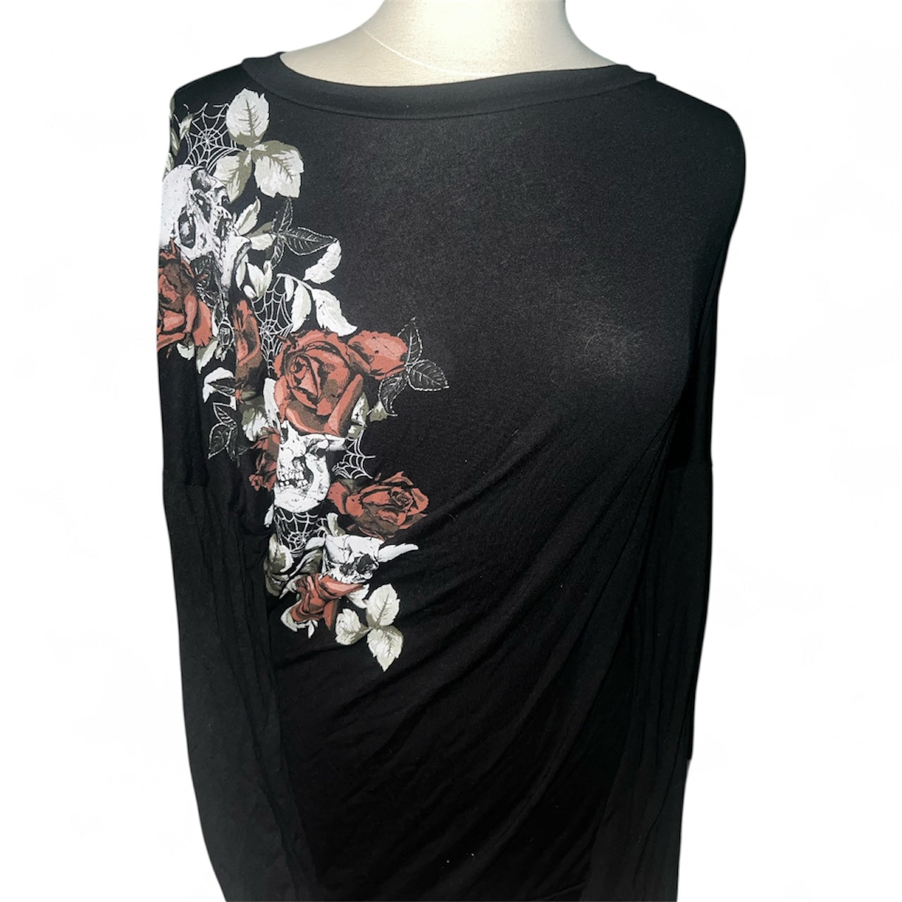 Skull Printed Long Sleeve Shirt