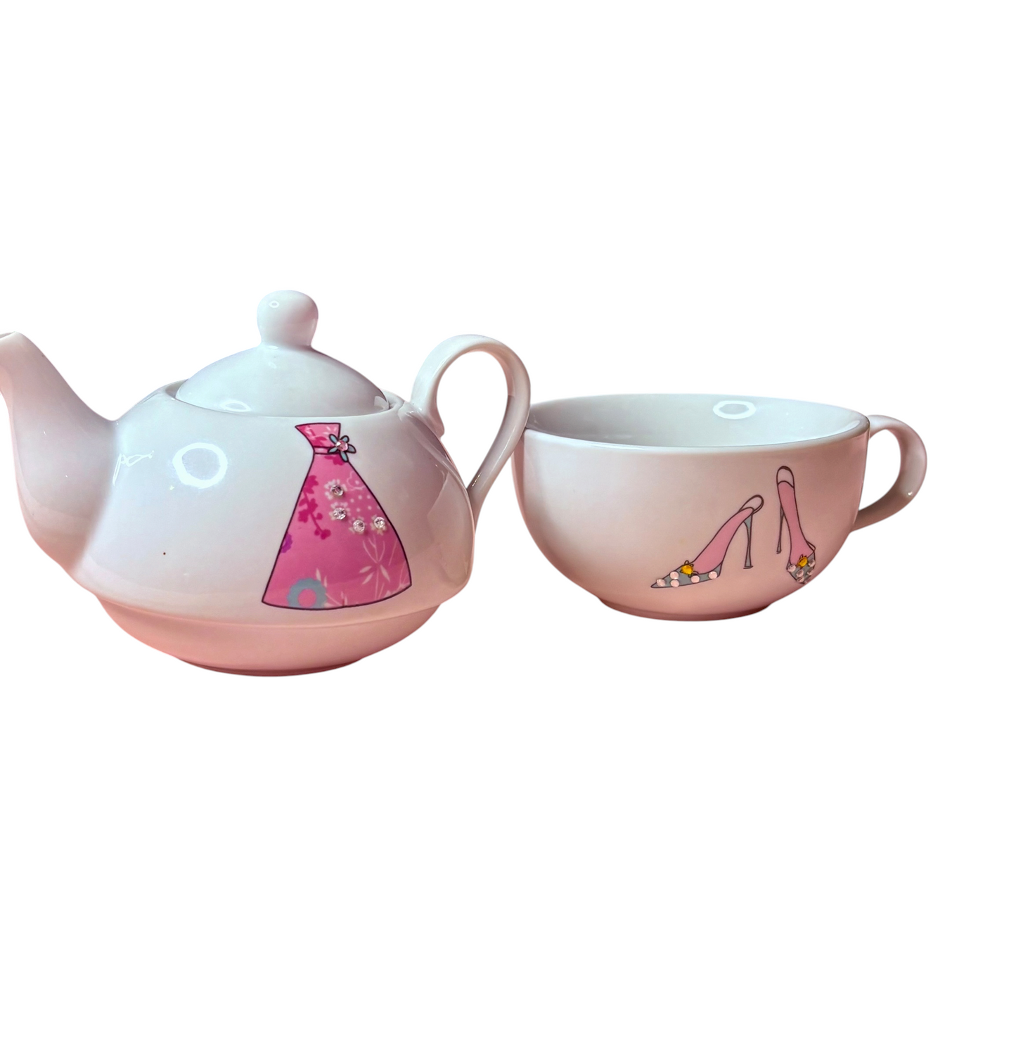 Shoe diva art Tea for one set