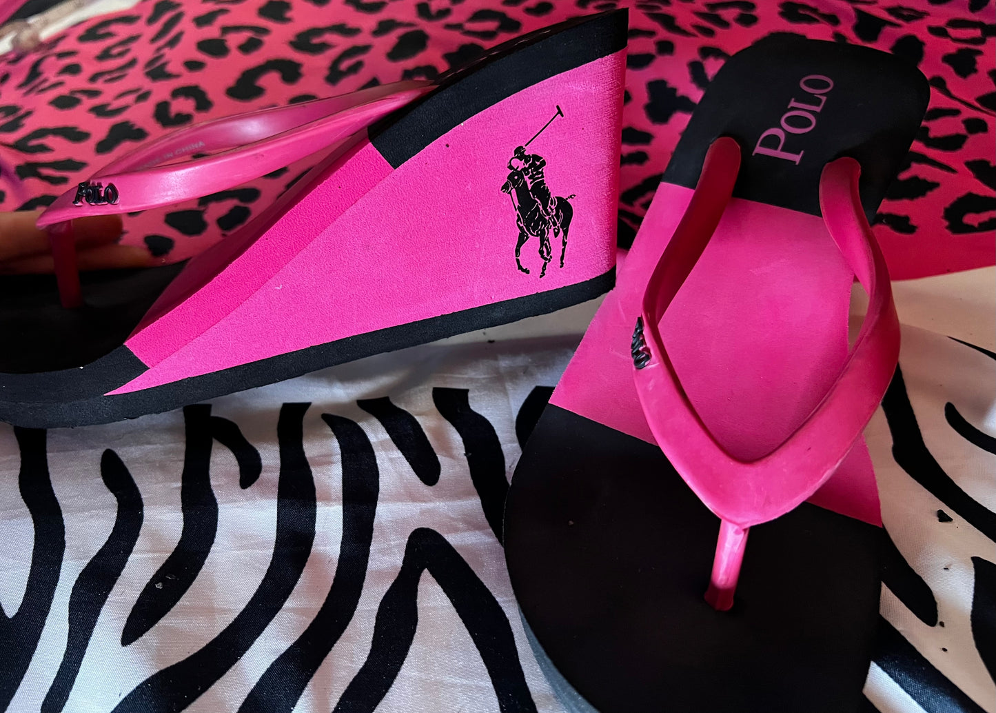 U.S POLO Platform Flip Flops