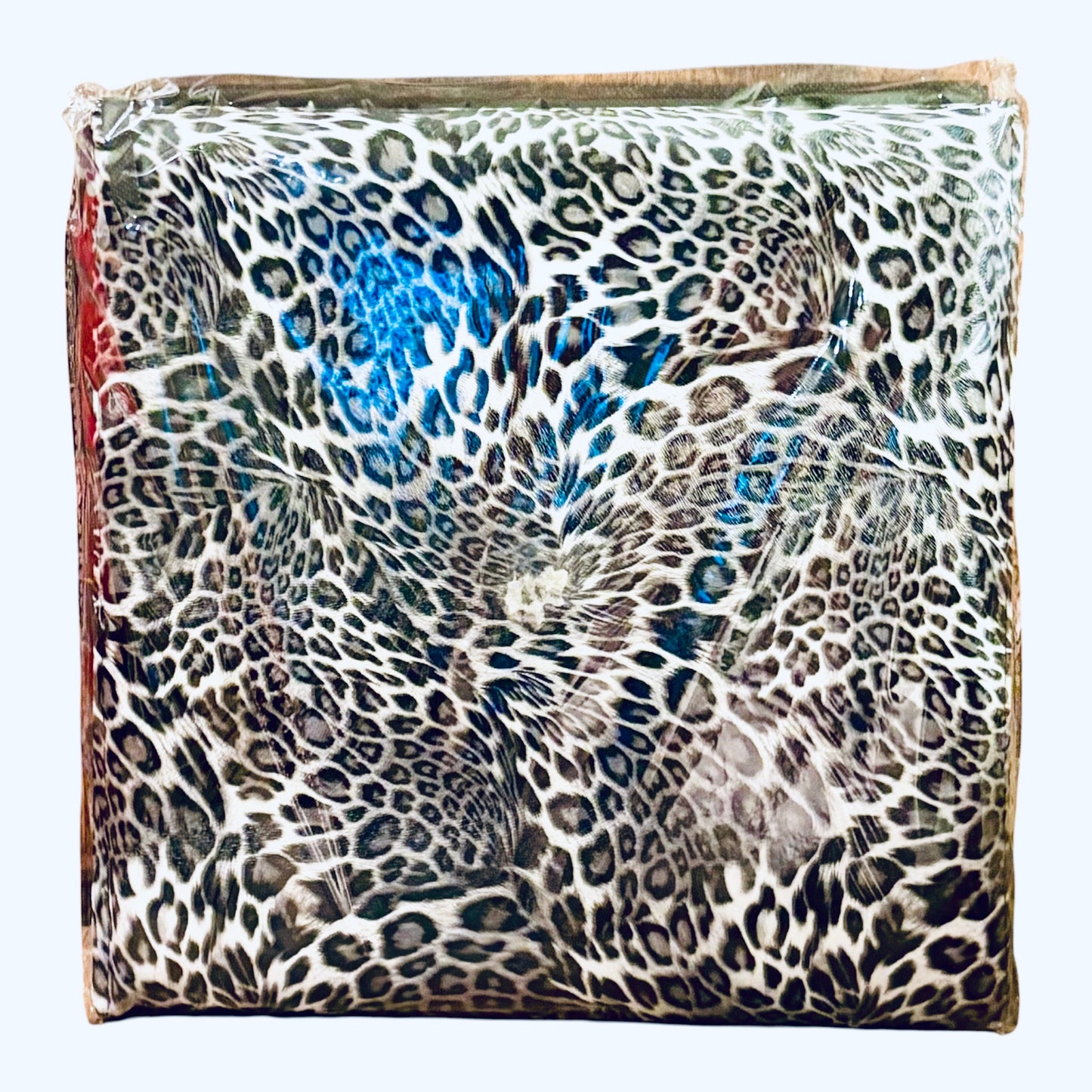 Grey leopard print footstool ottoman storage box - Sealed package