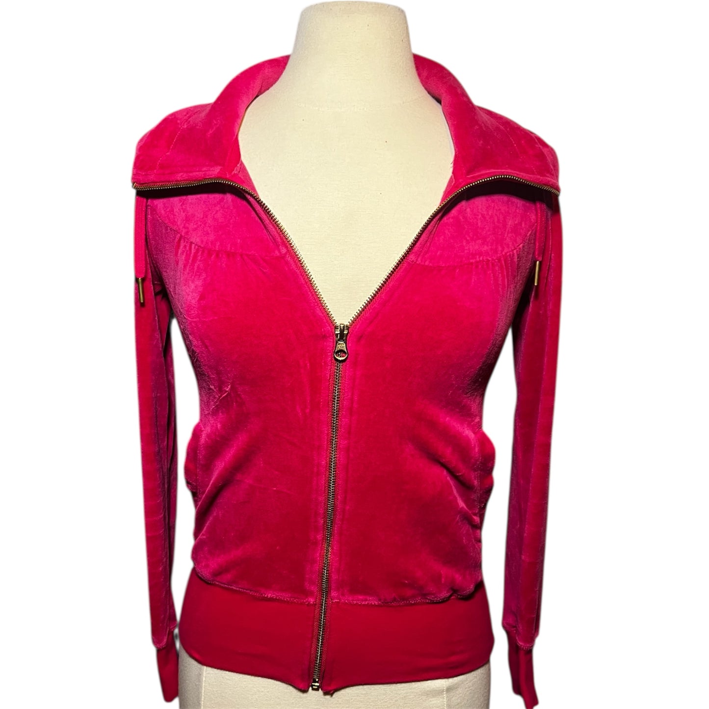 Hot Pink Velour Zip Up