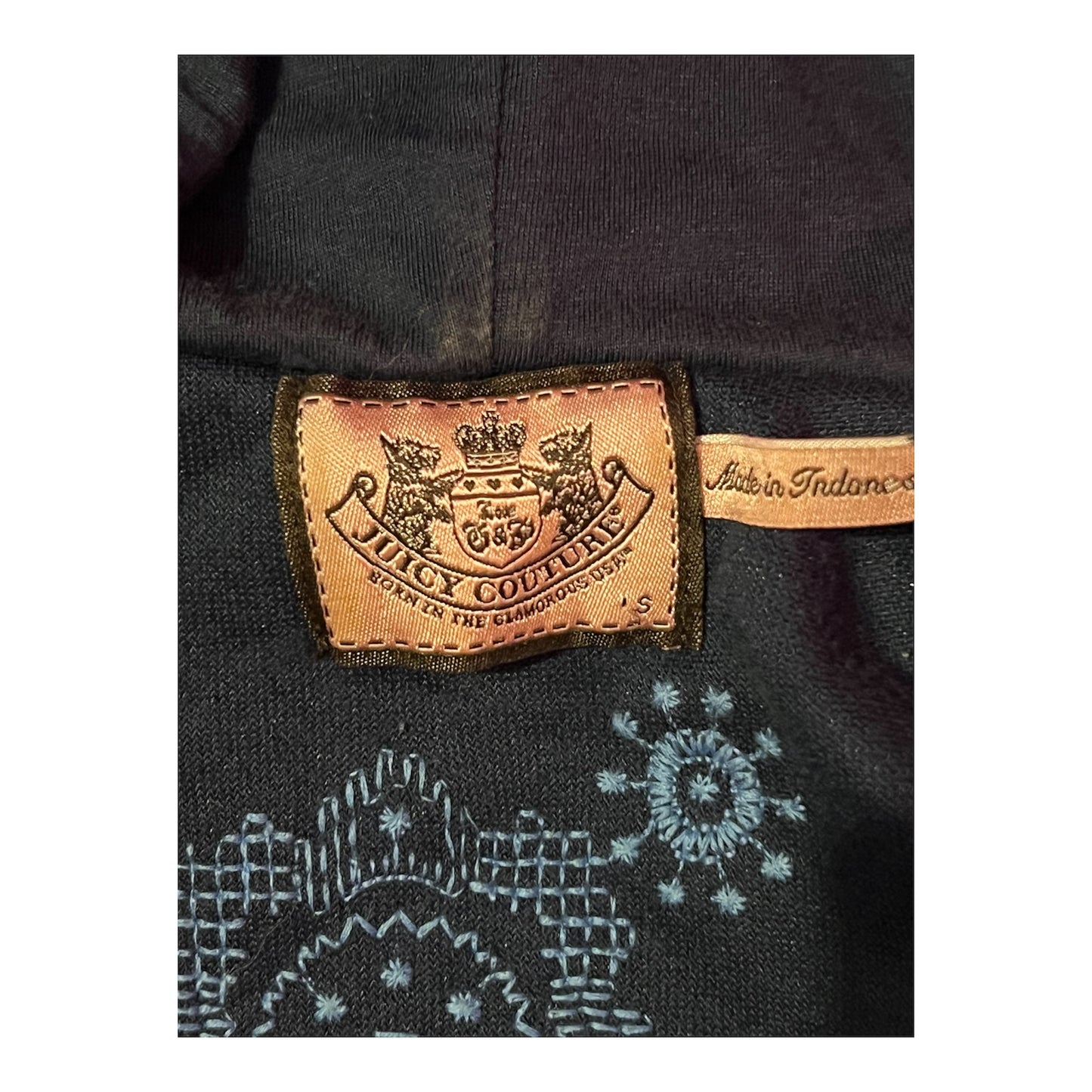 Juicy Couture Vintage Zip Up Short Sleeve Top