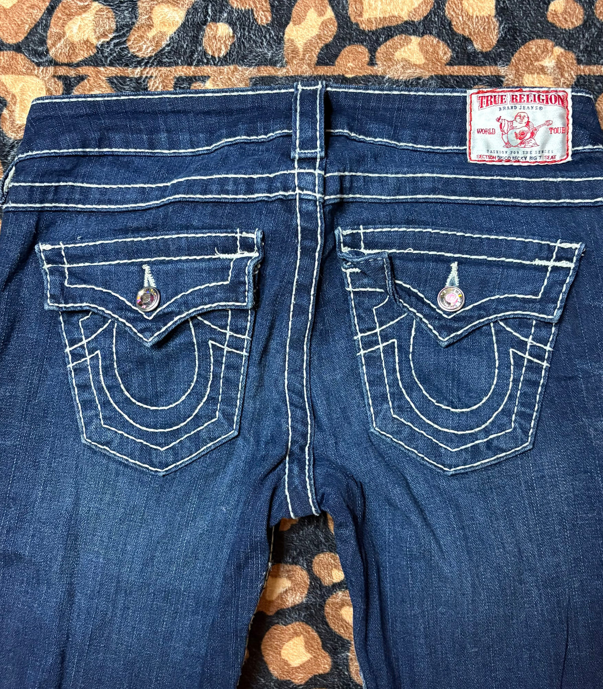 True Religion Gemstone Pocket Bootcut Lowrise Jeans