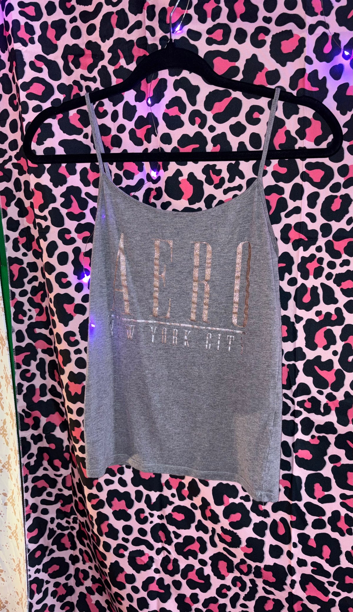 Aeropostale Glitter Logo Tank Top