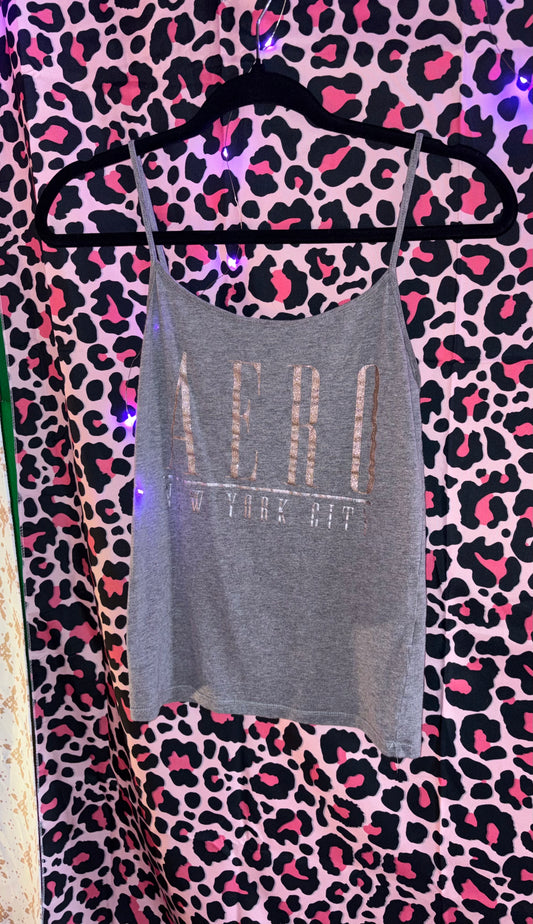 Aeropostale Glitter Logo Tank Top