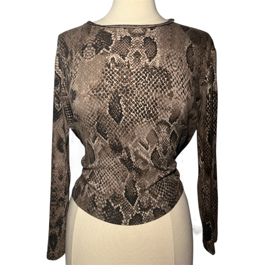 Snakeskin Long Sleeve Top