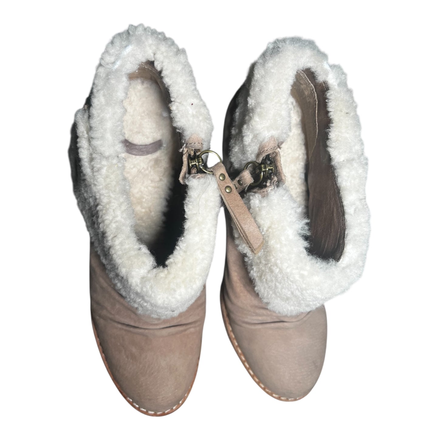 UGG High Heeled Fur Lined Ankle Boots