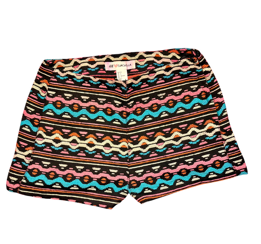 H&MxCoachella Patterned Shorts