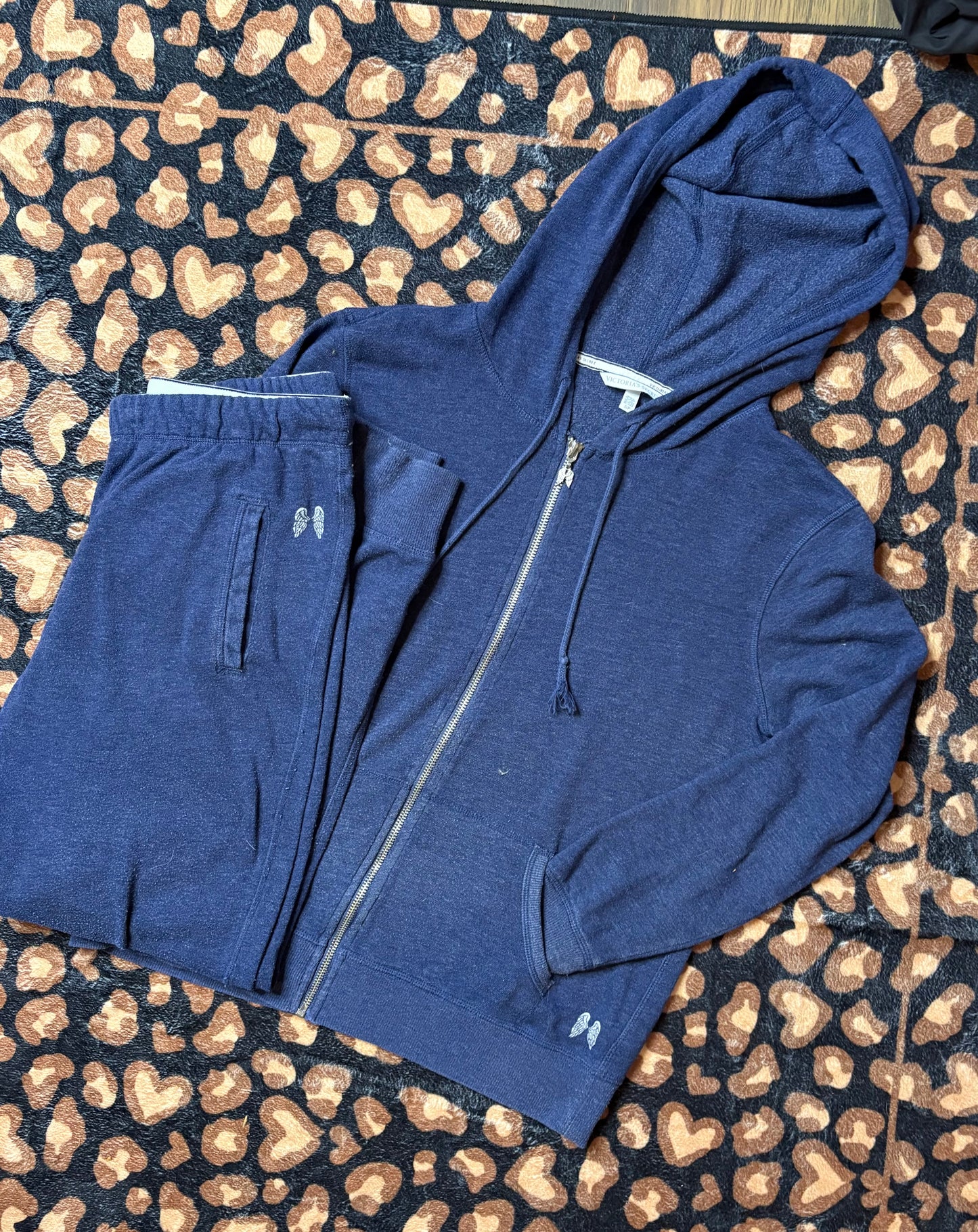 Navy Blue Victorias Secret Angel Sequinned Tracksuit