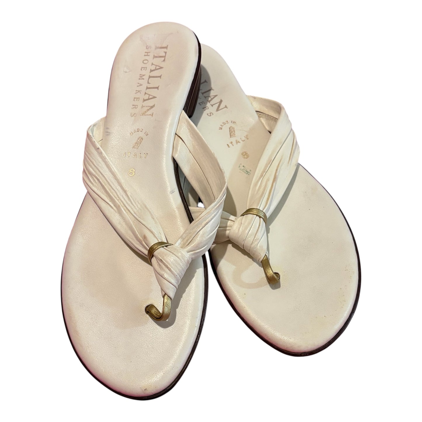 Italian Shoemaker Soft Padded White Sandals