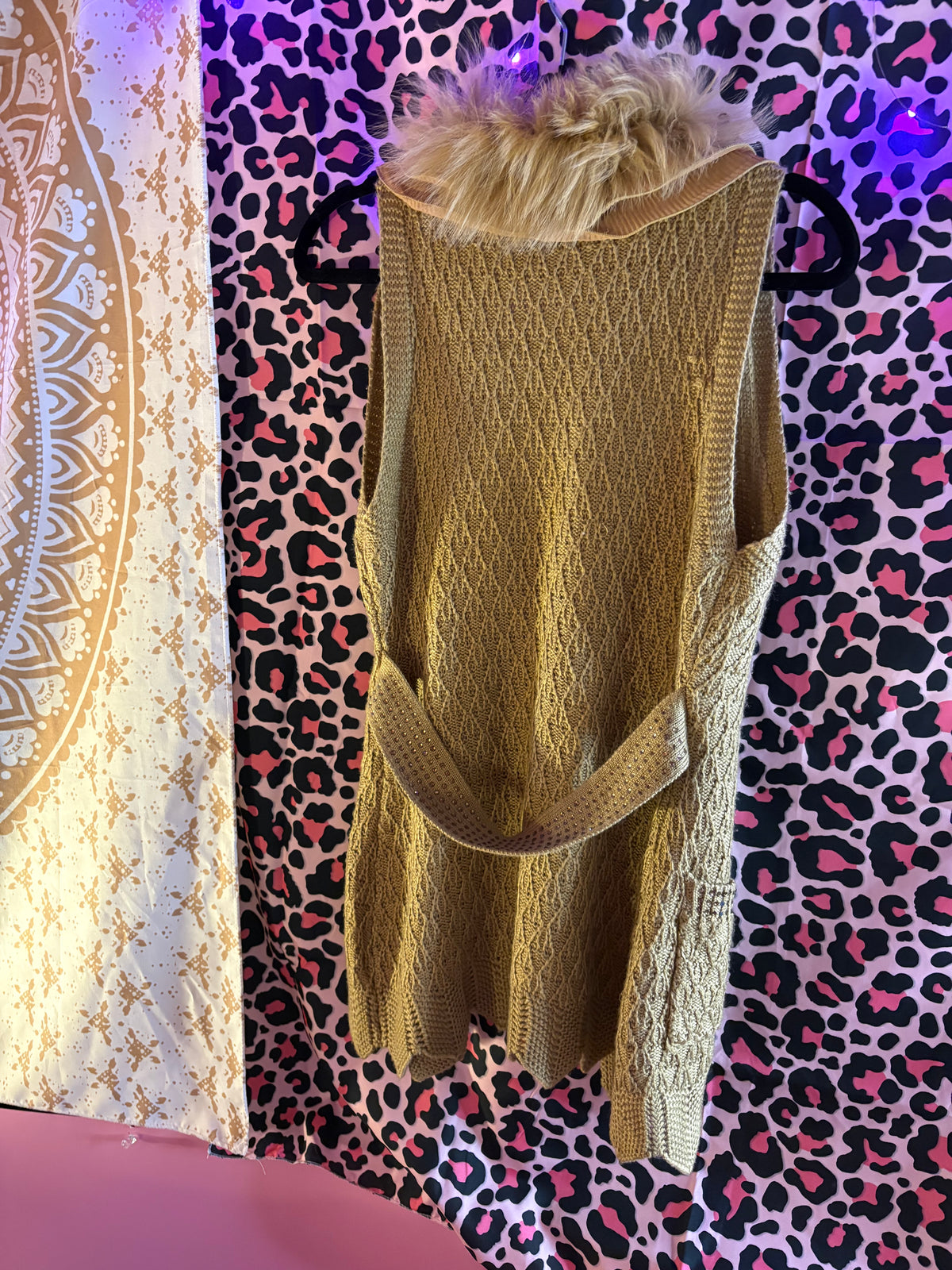 Knit Faux Fur Vest