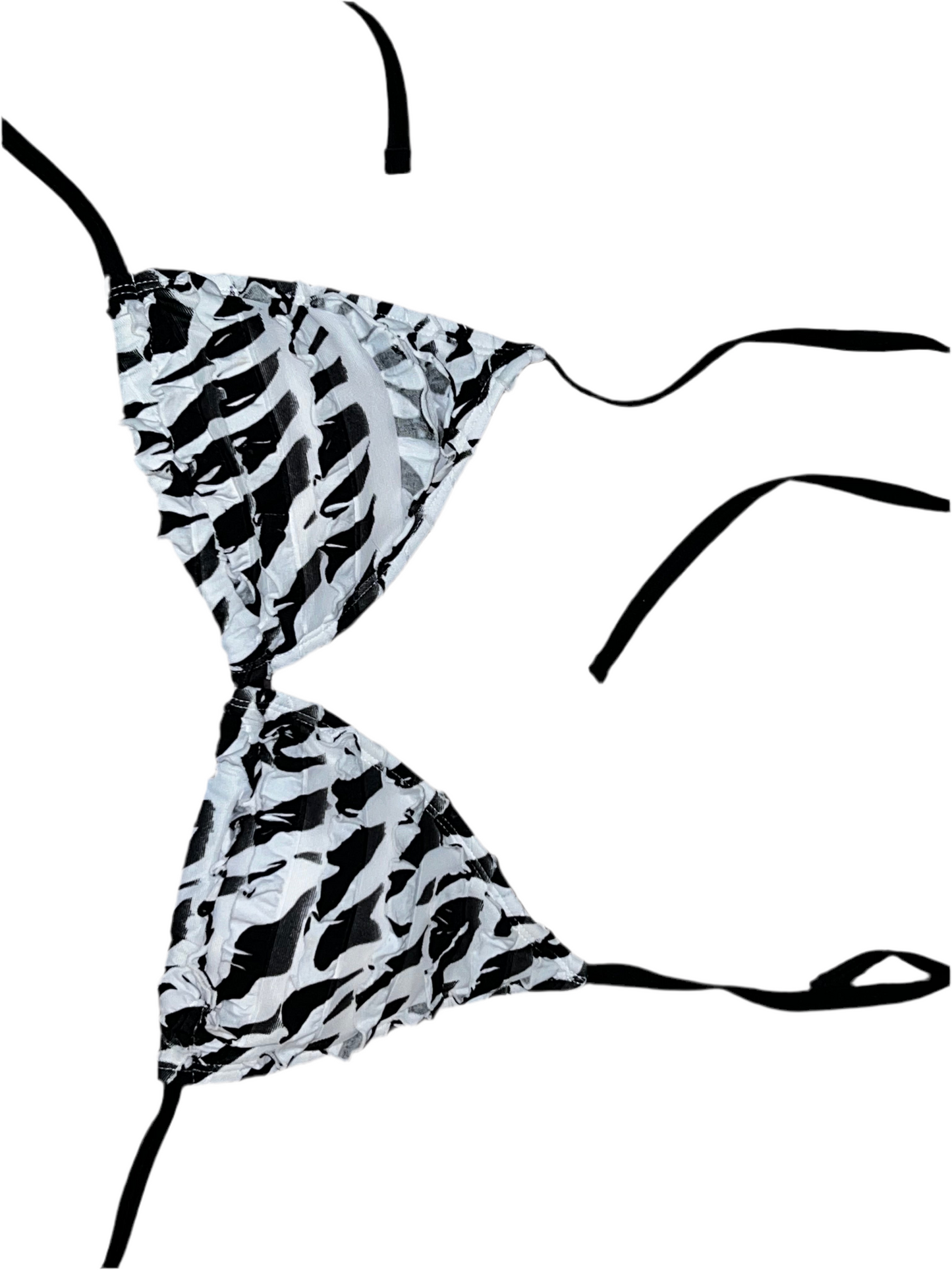 Zebra Print Bikini Top