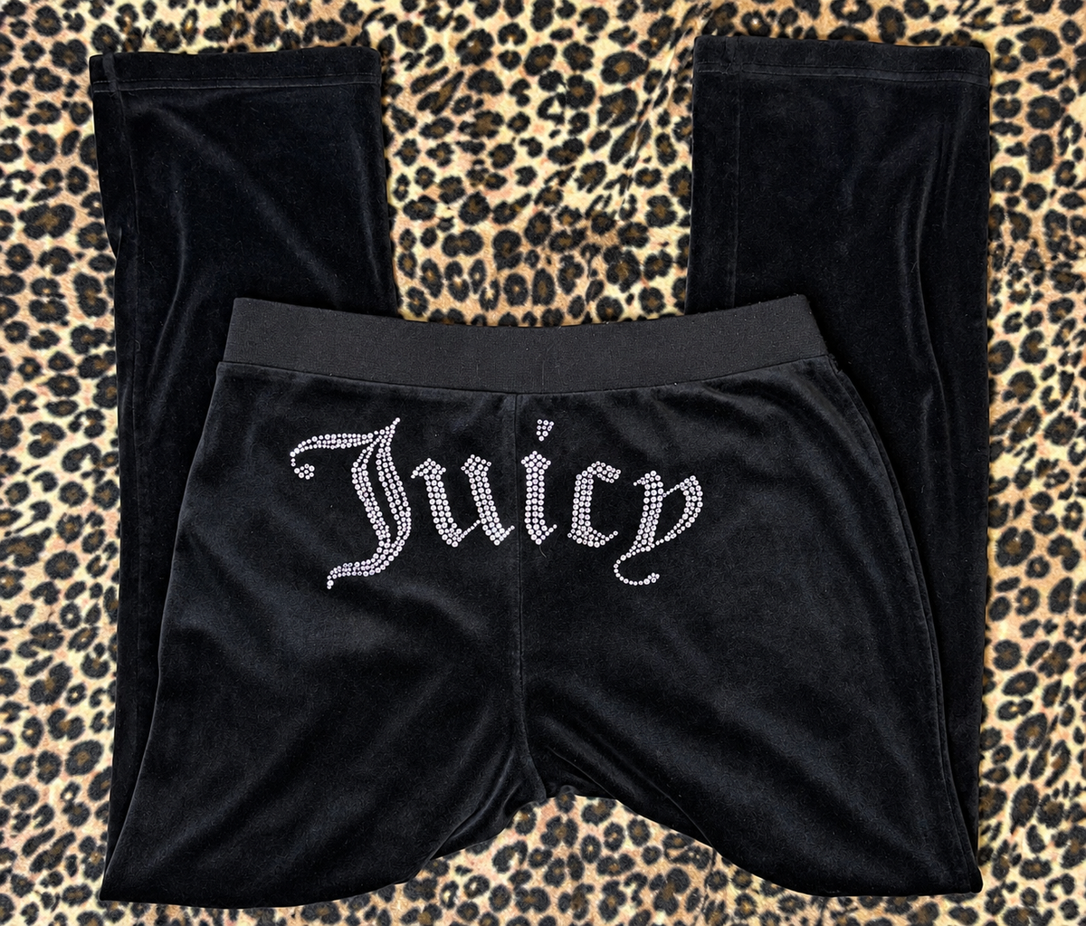 Juicy Couture Rhinestone Detailed wide legged track Pants