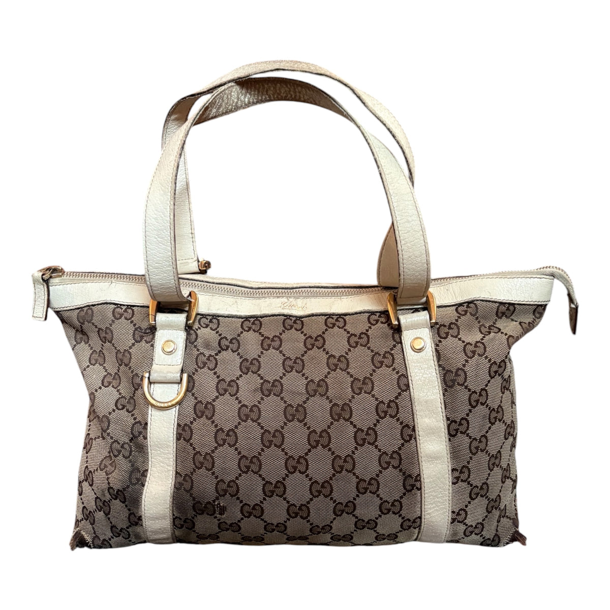 GUCCI GG MONOGRAM CANVAS ABBEY TOTE